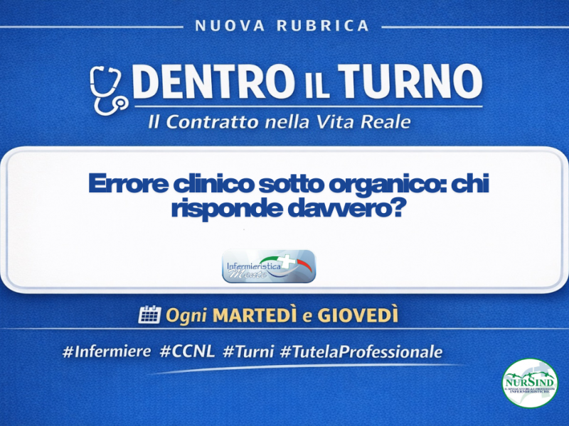Errore clinico sotto organico: chi risponde davvero?